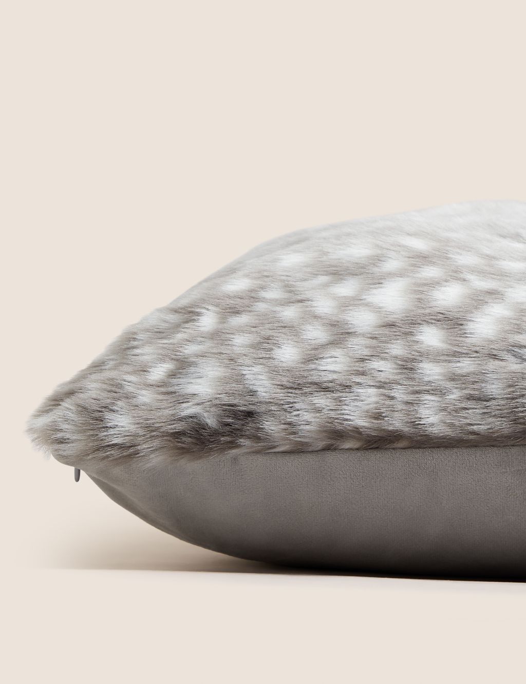 Faux Fur Snow Leopard Cushion image 2