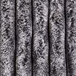 Faux Fur Ribbed Throw - charcoal