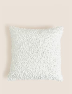 

M&S Collection Cojín de bouclé 100% algodón - Crema, Crema