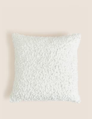 

M&S Collection Pure Cotton Boucle Cushion - Cream, Cream