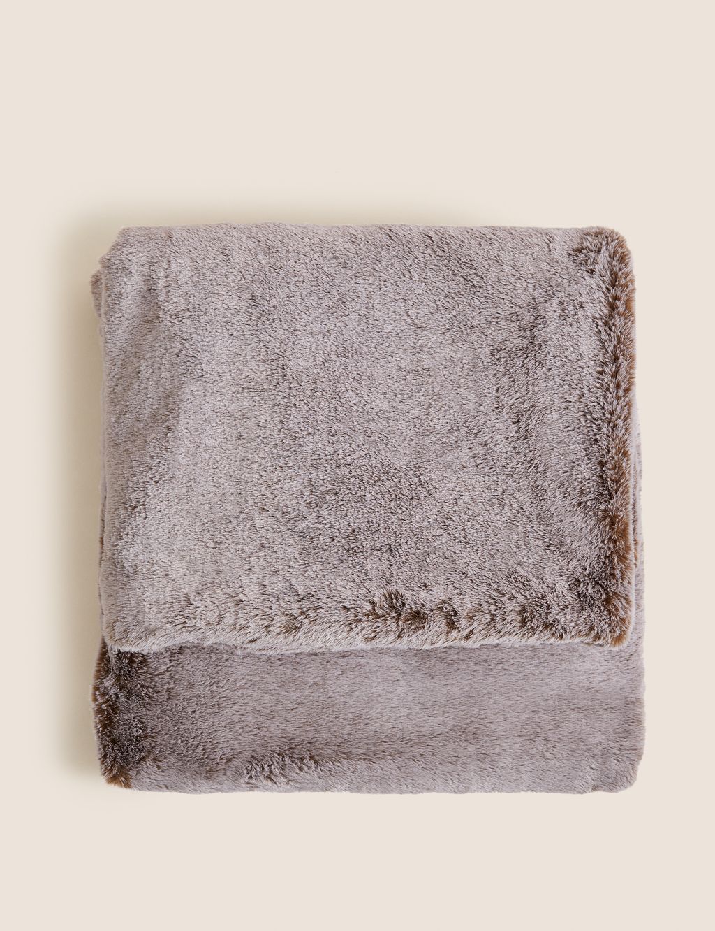 Tipped Faux Fur Throw image 1