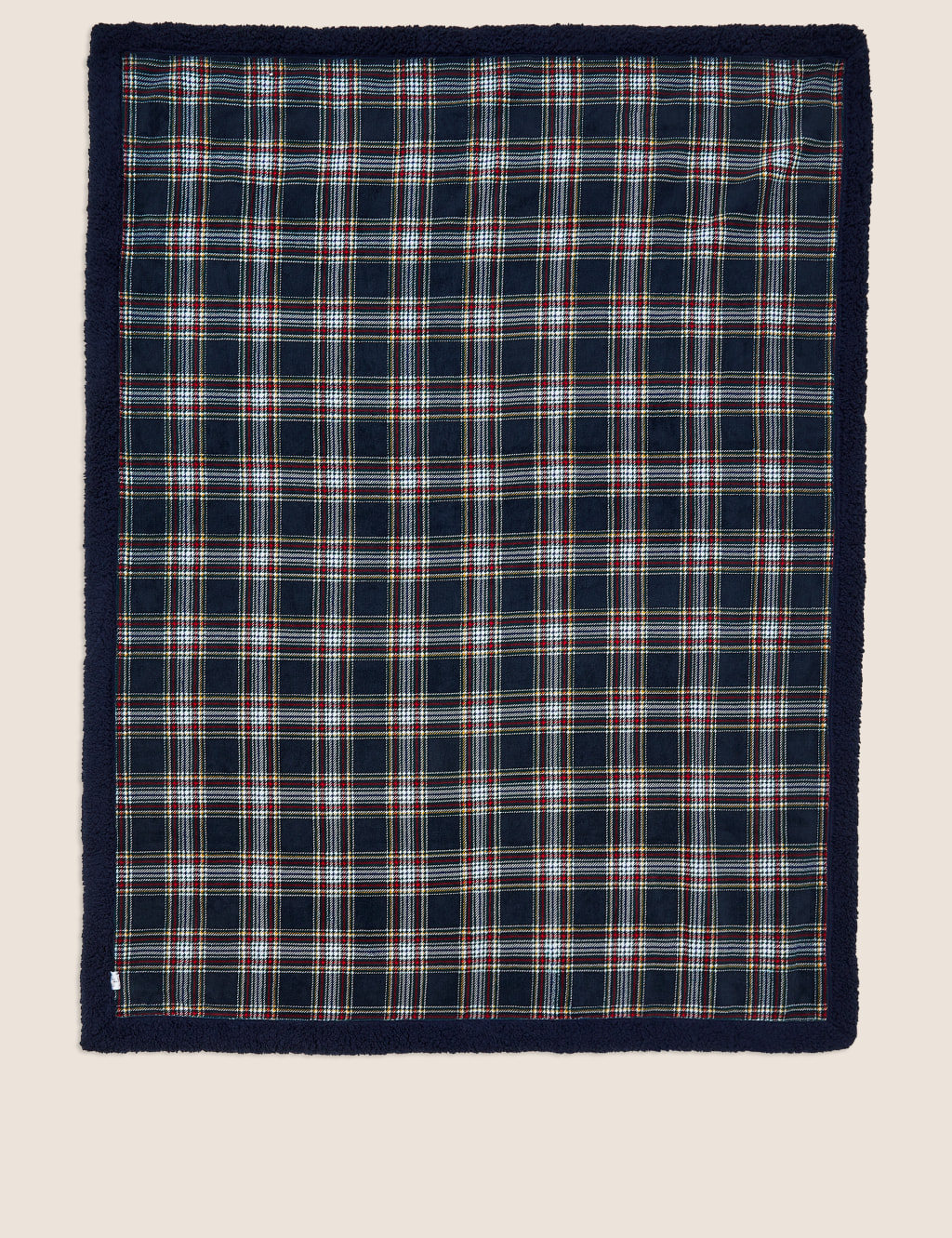 Borg Fleece Check Throw image 4