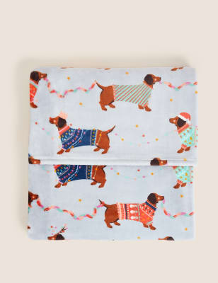 Dachshund shop print blanket