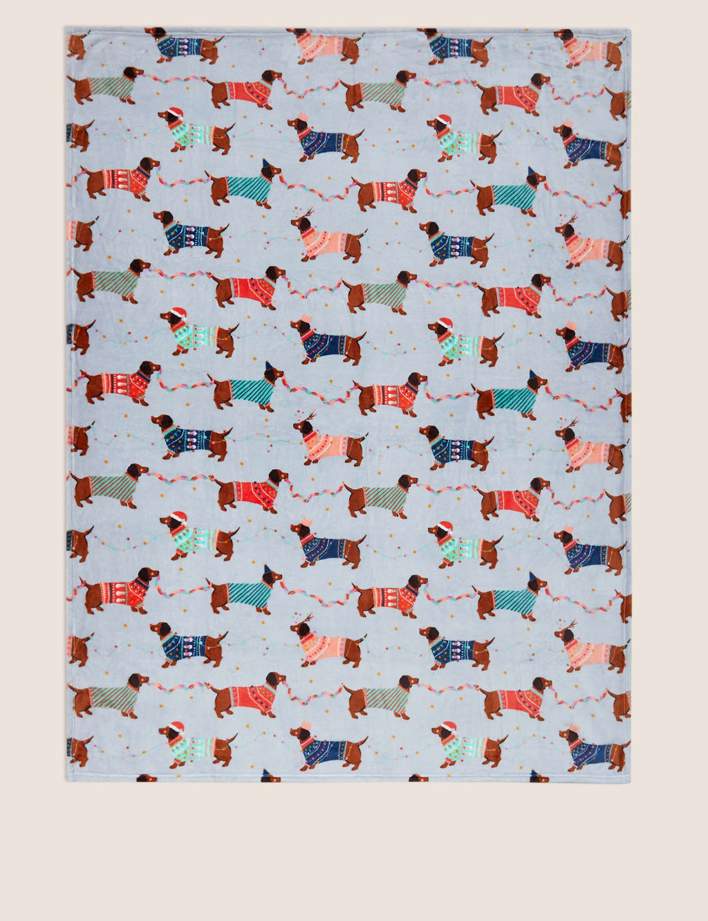 Fleece Dachshund Print Throw image 4