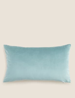 

M&S Collection Velvet Bolster Cushion - Duck Egg, Duck Egg