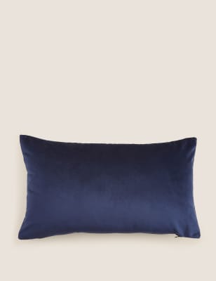 

M&S Collection Velvet Bolster Cushion - Navy, Navy