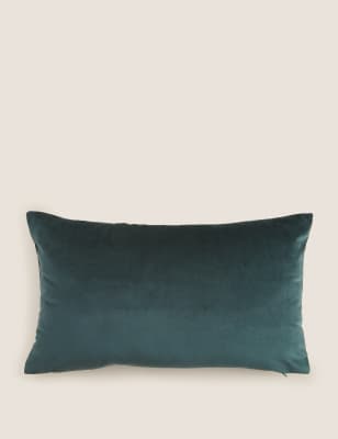 

M&S Collection Velvet Bolster Cushion - Forest Green, Forest Green