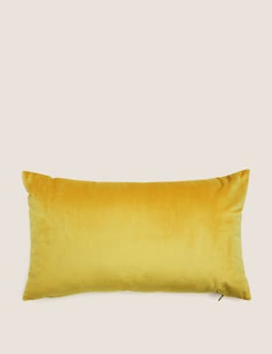 

M&S Collection Velvet Bolster Cushion - Ochre, Ochre