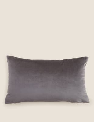 

M&S Collection Velvet Bolster Cushion - Charcoal, Charcoal