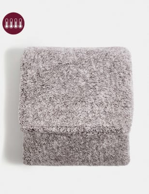 Teddy Fleece Plain Throw - US