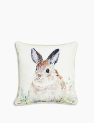 Coussin &agrave; motif lapin