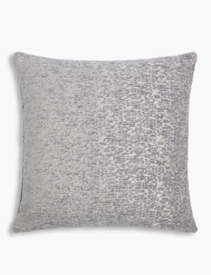 Coussin en chenille, effet vieilli