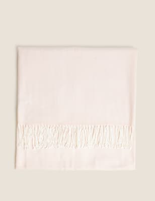 

M&S Collection Herringbone Throw - Blush, Blush