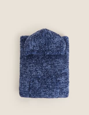 

The M&S Snuggle™ Teddy Fleece Hooded Blanket - Navy, Navy