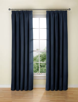Thermal Blackout Pencil Pleat Curtains M S