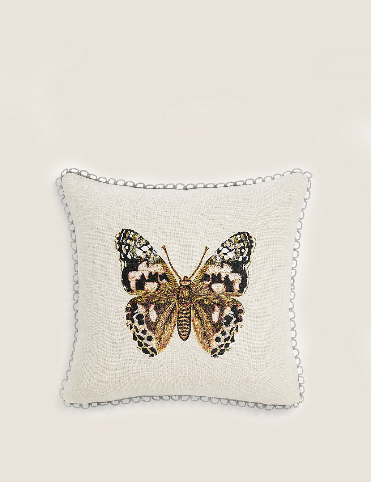 Mini Butterfly Embroidered Cushion