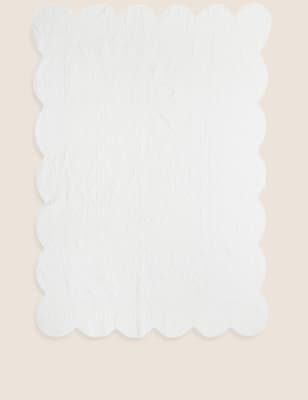 

M&S Collection Pure Cotton Embroidered Trapunto Bedspread - White, White