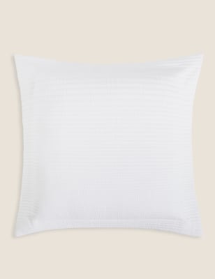 

Steppkissen mit hohem Baumwollanteil und Rippenmuster - Weiss, Weiss