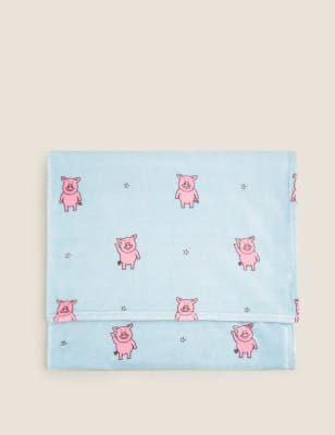 

Percy Pig™ Fleece-Überwurf mit Percy Pig™-Motiv - Rosa Melange, Rosa Melange