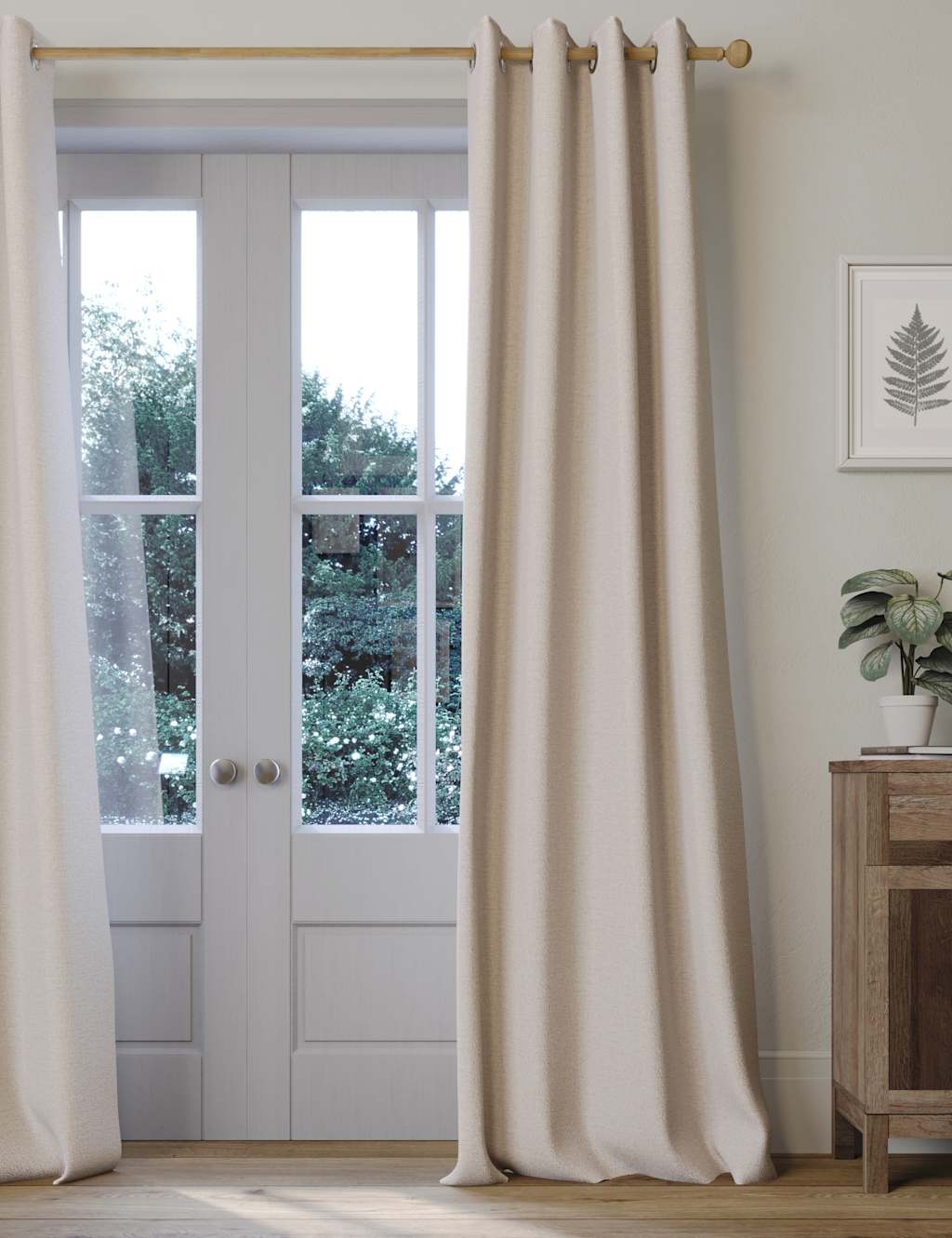 Brushed Eyelet Blackout Thermal Curtains image 5