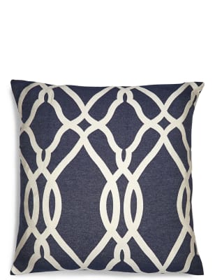 Large Geometric Print Cushion 