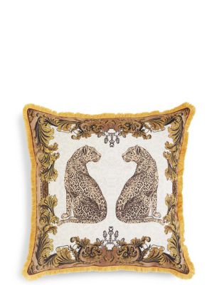 Leopards Embroidered Cushion