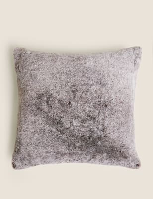 

Luxury Large Faux Fur Cushion - Chocolate, Chocolate