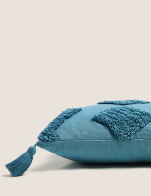 Pure Cotton Zig Zag Tufted Cushion | M&S