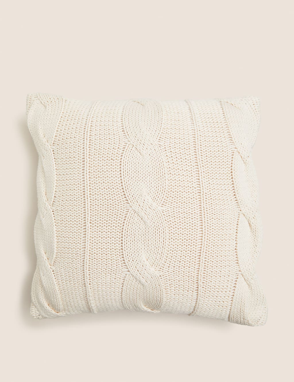Pure Cotton Cable Knit Cushion image 1