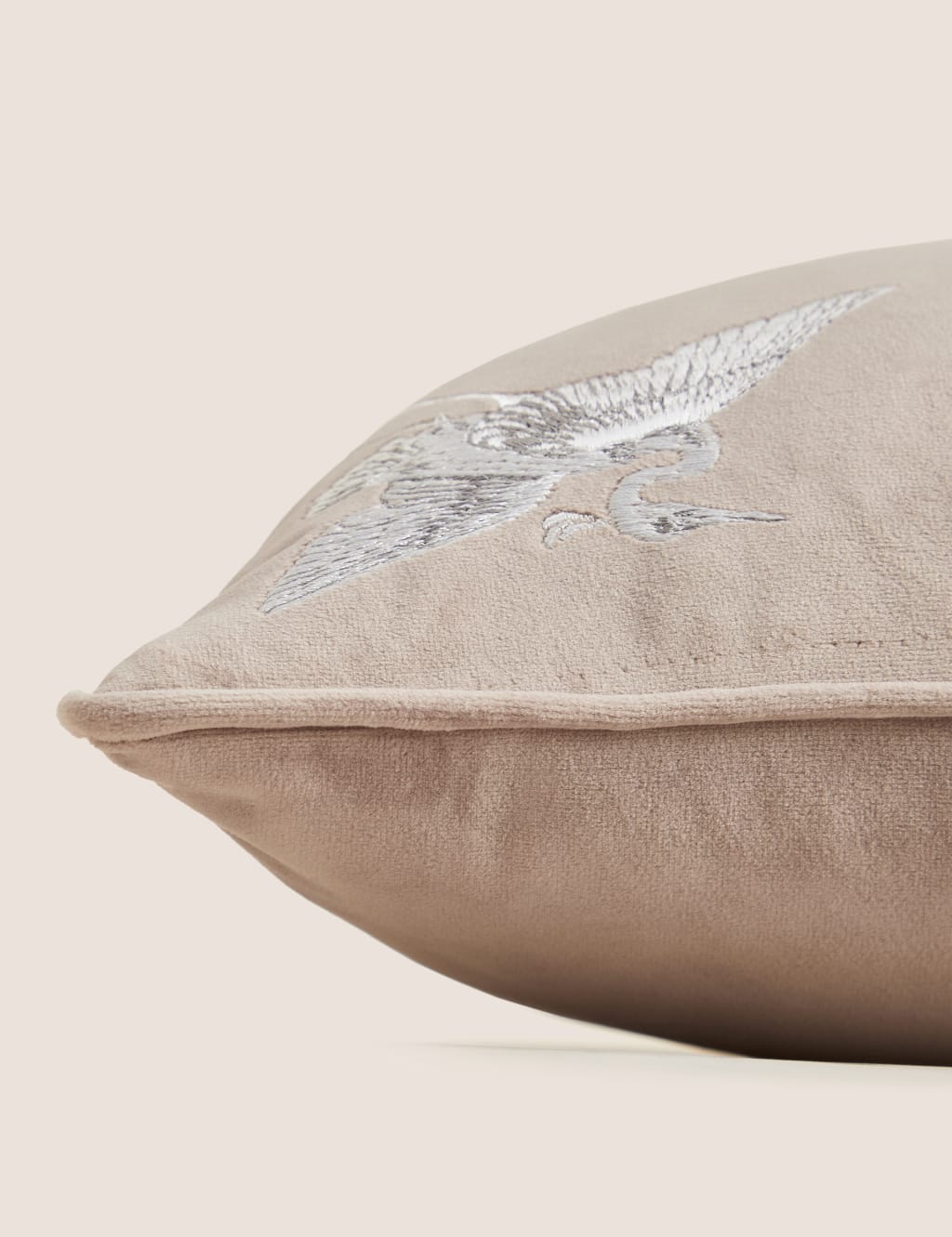 Crane Embroidered Bolster Cushion image 4
