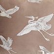 Crane Embroidered Bolster Cushion - blush