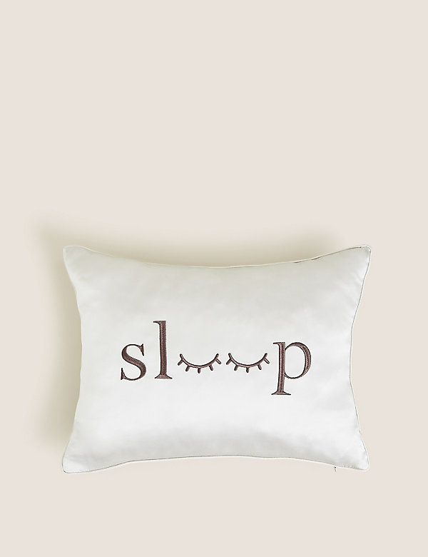 Embroidered Silk Bolster Cushion - JE