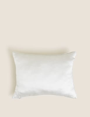 

M&S Collection Embroidered Silk Bolster Cushion - Light Grey, Light Grey