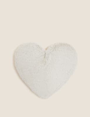 

M&S Collection Faux Fur Heart Hottie - Cream, Cream