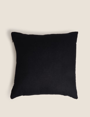 

M&S Collection Cotton Rich Spotty Cushion - Black Mix, Black Mix