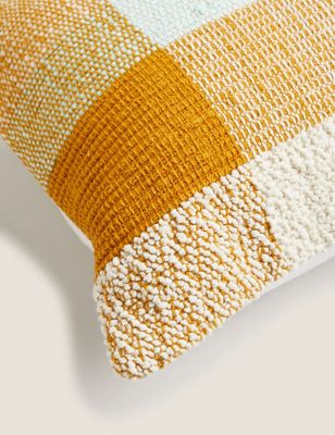 

M&S Collection Pure Cotton Textured Bolster Cushion - Ochre, Ochre