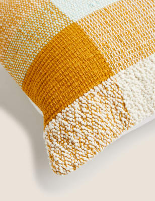 

M&S Collection Pure Cotton Textured Bolster Cushion - Ochre, Ochre