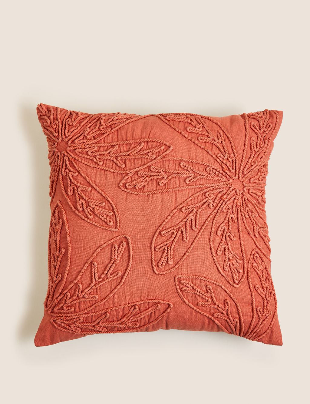 Pure Cotton Floral Embroidered Cushion