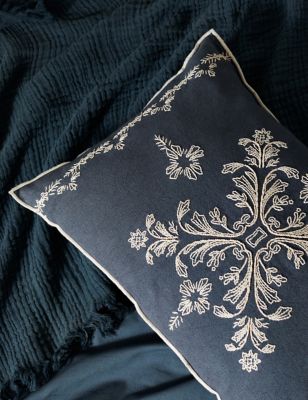 

M&S X Fired Earth Paris Collection Cabaret Bolster Cushion - Under The Waves, Under The Waves