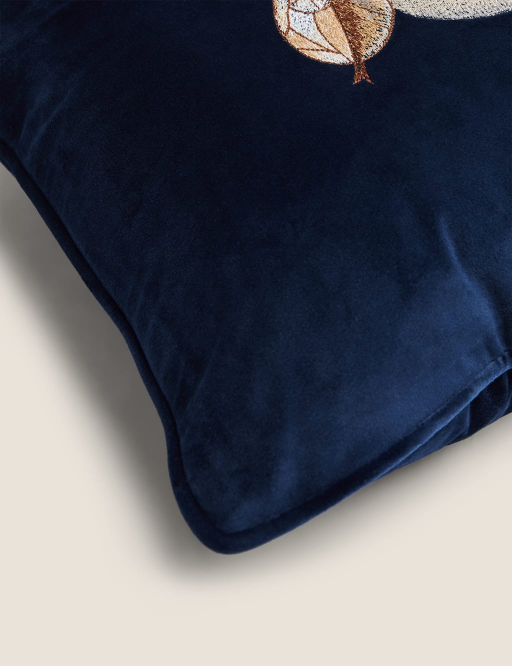 Velvet Bee Embroidered Cushion image 5