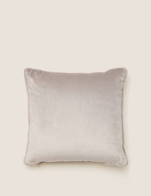 

M&S Collection Velvet Bee Embroidered Cushion - Silver, Silver