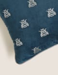 Pure Cotton Velvet Bee Bolster Cushion