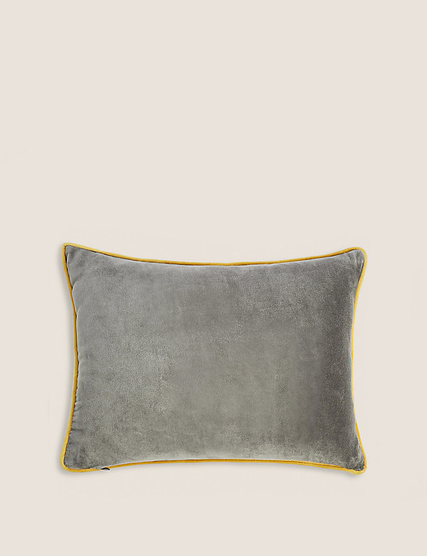 Pure Cotton Velvet Bee Bolster Cushion - CI