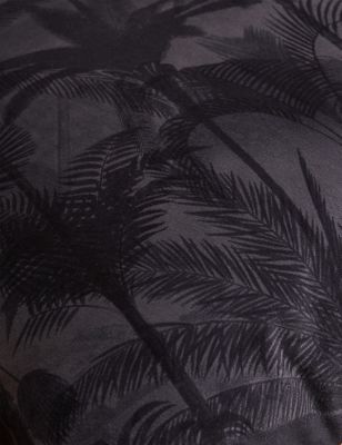 

M&S Collection Velvet Palm Fringed Cushion - Black Mix, Black Mix