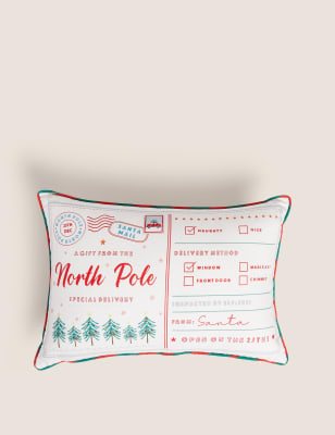 

Cotton Rich Letter From Santa Bolster Cushion - Red Mix, Red Mix