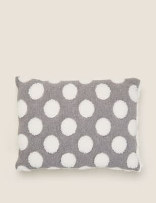 

Polka Dot Small Bolster Cushion - Charcoal Mix, Charcoal Mix