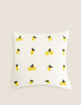 Pure Cotton Lemon Tufted Cushion