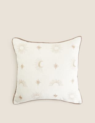 

Cotton Rich Moon & Stars Cushion - Natural Mix, Natural Mix