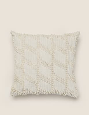 

M&S Collection Chenille Cushion - Cream, Cream