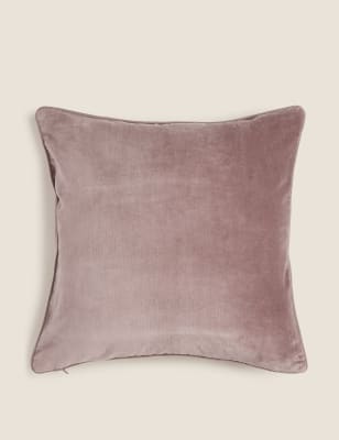 

M&S Collection Cojín 100% algodón de terciopelo - Cuero, Cuero